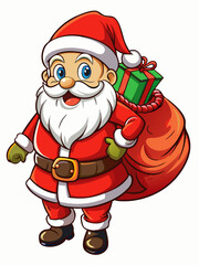Santa Claus with a red bag