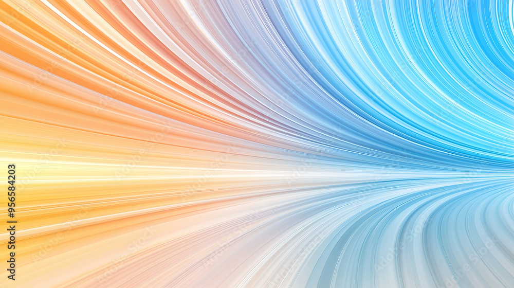 Poster a futuristic abstract tunnel background radiates modernity with its fluid geometry and dynamic lines
