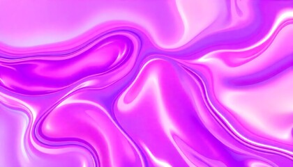 Fototapeta premium Colorful abstract background made of holographic metal foil. fluid shapes in shades of pink, purple, and blue, liquid metal, foil, wavy with shiny texture.