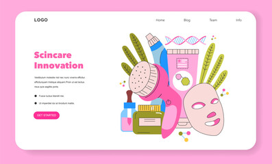 Scincare Innovation. Flat Vector Illustration