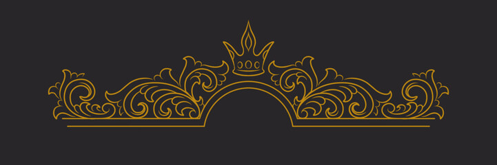 Line art Classic vintage elements ornament frame