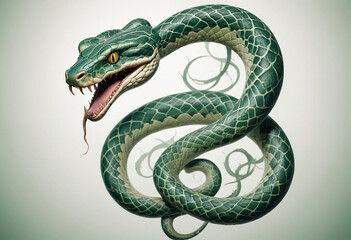 a photo of snake drawing made with generative AI