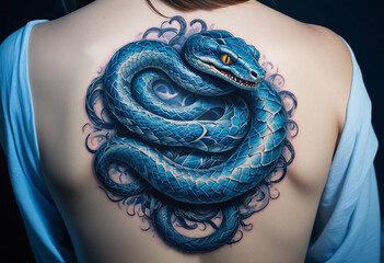 a photo of snake drawing made with generative AI