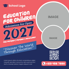 Back to school social media post or template