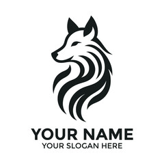 Obraz premium A creative dog minimal elegant logo design vector silhouette, symbol design for business