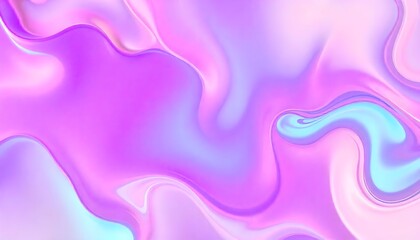 Obraz premium Colorful abstract Holographic background. fluid shapes in shades of pink, purple, and blue, liquid metal, foil, wavy with shiny texture. purple and blue holo fluid shapes colorful background
