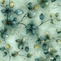 Seamless beautiful spring flowers pattern background