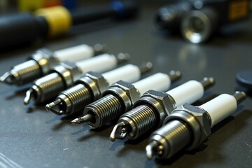 A selection of various tools and devices on a wooden workbench, ideal for use in DIY projects, crafting, or as a prop in photography or film