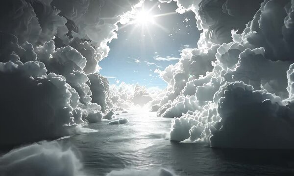Heaven's Gate Through the Clouds