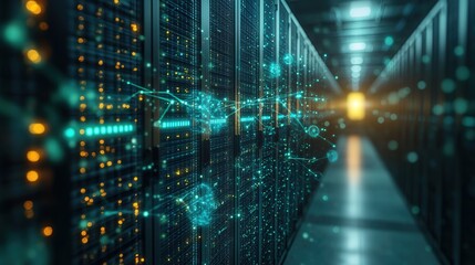 Visual representation of cloud computing and storage technologies.