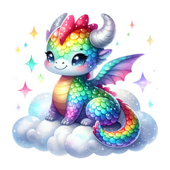 Cute Sleeping Gold Unicorn Watercolor