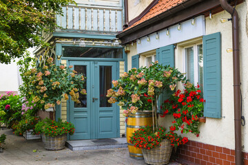 Picturesque polish window in the streets of Sopot - Poland