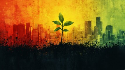 Cityscape with a Sprout of Hope: Urban Renewal and Sustainability