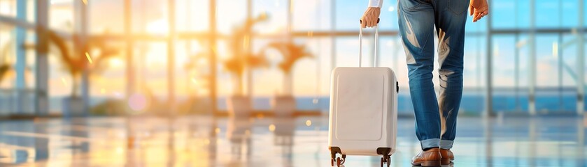 business travel checklist, with light effects enhancing preparation and smooth logistics.