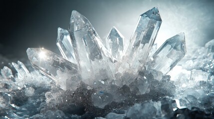 Obraz premium Sparkling Quartz Crystals Macro Photography