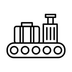 Baggage Check line icon