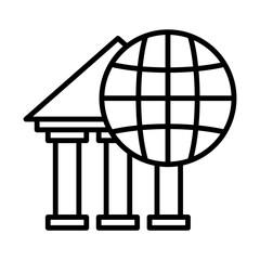 Immigration Court line icon