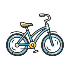 Fototapeta premium Bicycle Vector Icon in Blue, Eco-Friendly Transportation Concept