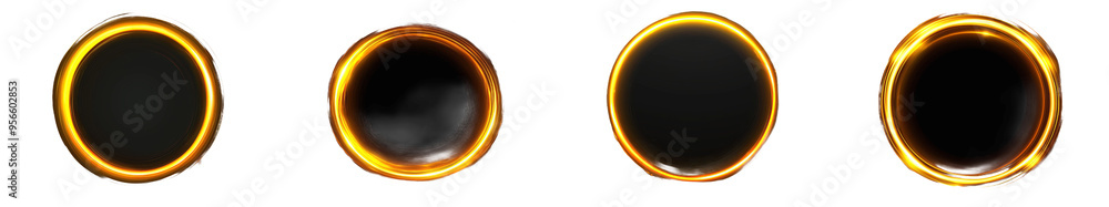 Poster Light Element Design on Black Background with Abstract Light Effect