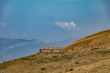 Italian farm on the side of a mountain