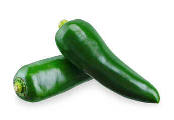 jalapeno peppers isolated on white background.