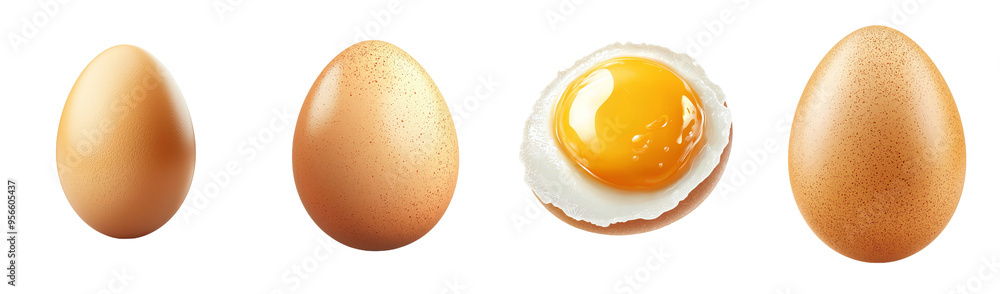 Aufkleber isolated egg isolated on white with clipping path