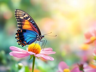 Obraz premium butterfly on flower