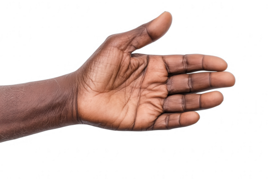 Isolated African American Hand Gesture on Transparent Background for Communication and Design