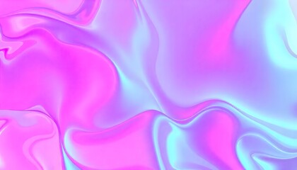 Fototapeta premium Colorful abstract background made of holographic metal foil. fluid shapes in shades of pink, purple, and blue, liquid metal, foil, wavy with shiny texture. background.