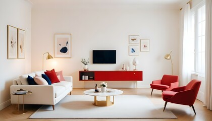 Fototapeta premium Photo interior modern design room 3d illustration