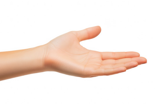 Open Hand Gesture on Peach Background for Communication and Support Concepts