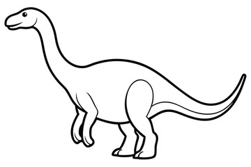 Dinosaur line art vector illustration