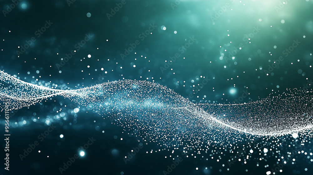 Poster futuristic point wave. abstract background with a dynamic wave. connecting background. abstract wave