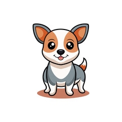 cute dog cartoon character design 