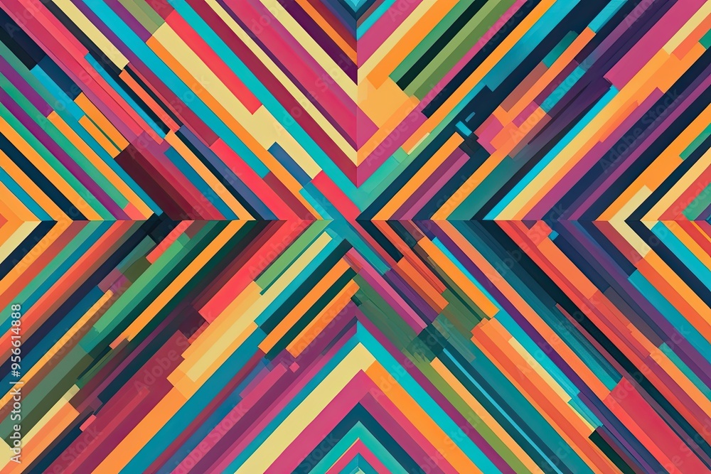 Poster vibrant abstract geometric patterns background design