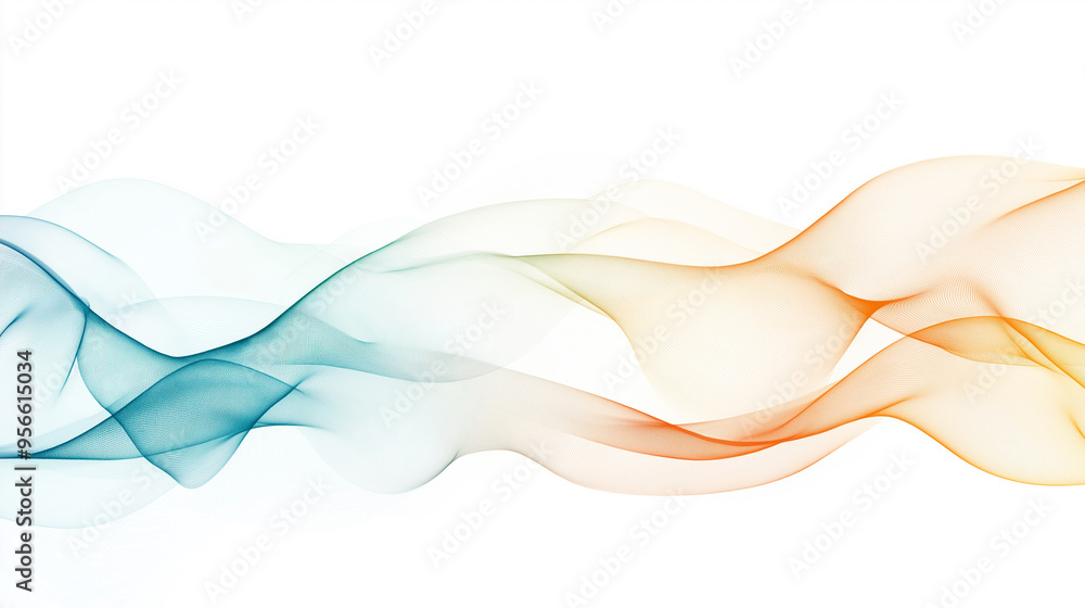 Poster harmonious patterns swirling in an abstract shape isolated on a transparent background