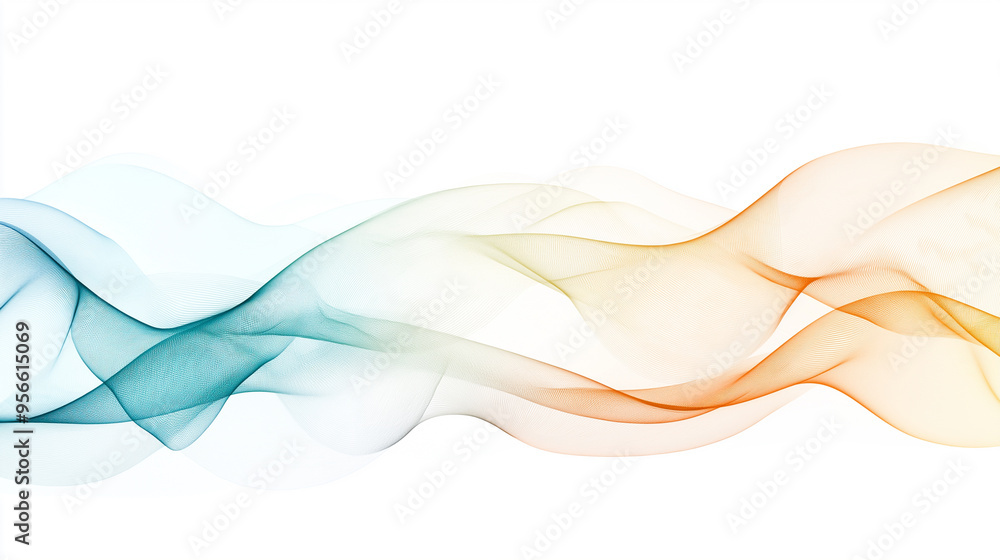 Poster harmonious patterns swirling in an abstract shape isolated on a transparent background