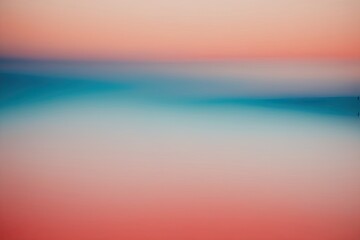 Fototapeta premium Subtle Blurred Gradient Atmosphere in Azure and Coral Hues for a Warm Minimalist Background