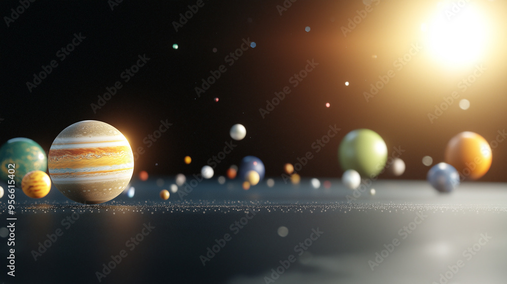 Poster high resolution images presents creating planets of the solar system. this image elements furnished