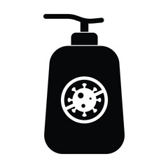 Hand sanitizer icon vector on white background