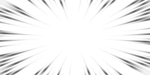 Naklejka premium 灰色のグラデーションの漫画集中線のイラスト素材