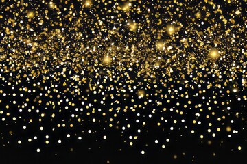 Naklejka premium An explosion of liquid gold glitter. A great background for New Year's holidays, Merry Christmas and New Year greetings.