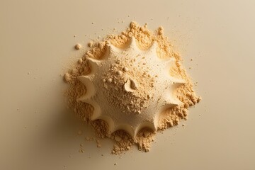 Obraz premium Captivating Beige Burst of Paint Powder Isolated on Soft Ground