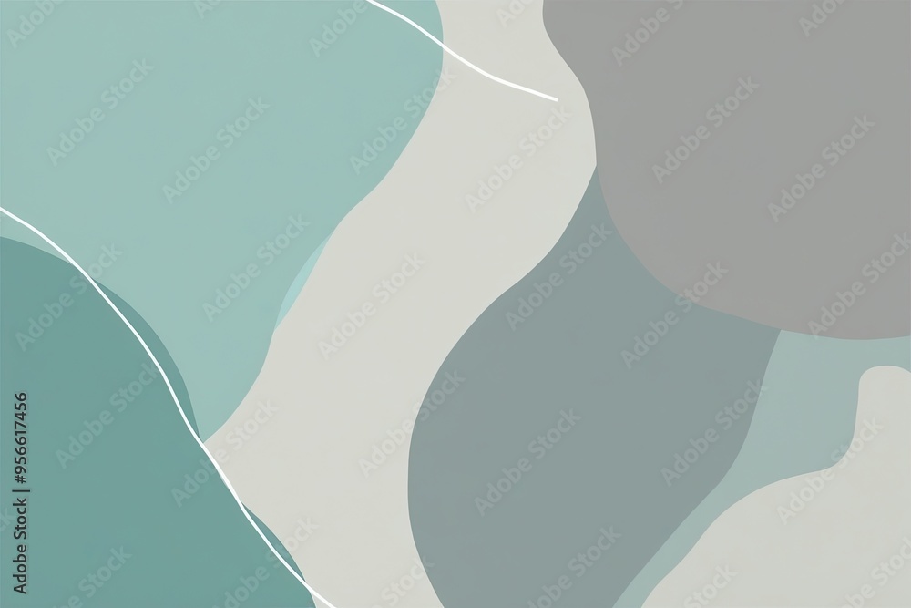 Poster light aqua and pale gray abstract background with gentle color gradient and soft outline