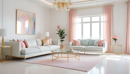 Photo interior modern design room 3d illustration