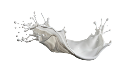 White or milky liquid splashes are suitable for cosmetics advertising, the food and beverage industry, and abstract graphic design projects