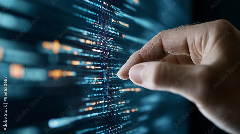 Poster modern hud screen monitor technology data and diagram presentation background