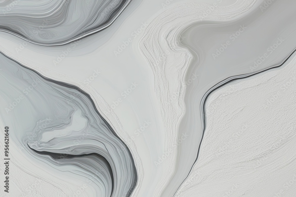 Poster abstract soft white surface with fluid movement and texture