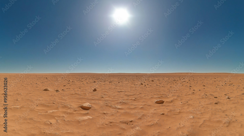Poster red planet mars surface. exploration and expedition on red planet. elements of this image furnished