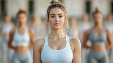 Fitness Influencer Hosting an Interactive Virtual Workout Class Reaching a Worldwide Audience Through Remote Streaming and Video Technology